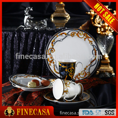 8.5 Inches Luxury Fine Bone China Pasta Soup Bowl of Knight